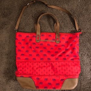 Stella and Dot Elephant expandable Getaway tote
